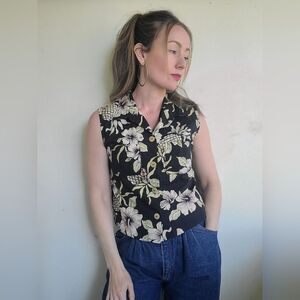 The Going Hawaiian Reworked Vintage Summer Crop Made In USA M